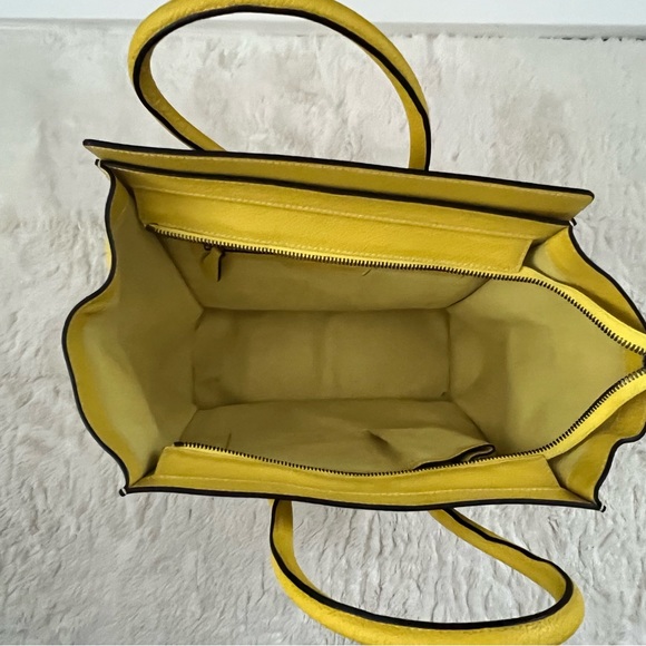 Celine Yellow Leather Mini Luggage Tote - Picture 12 of 12